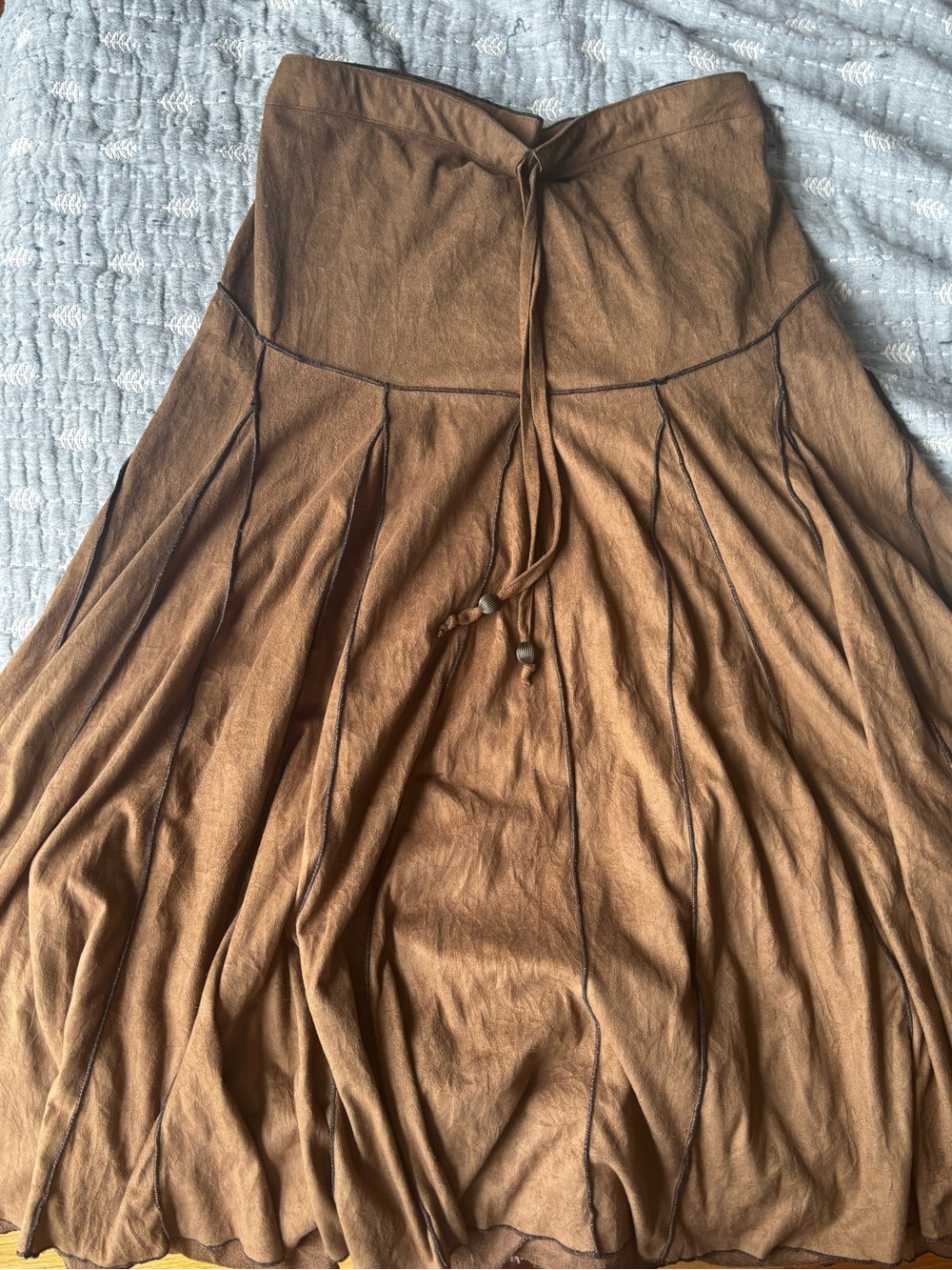 Suede brown skirt